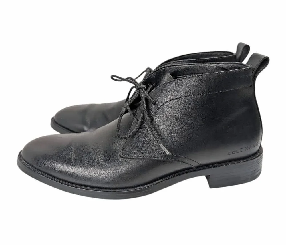 Cole Haan Grand Kennedy Black leather chukka lace up ankle boot mens 7